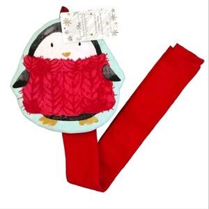 Pbs Home Goods Red Christmas Penguin Pot Holder Detachable Towel Set NWT